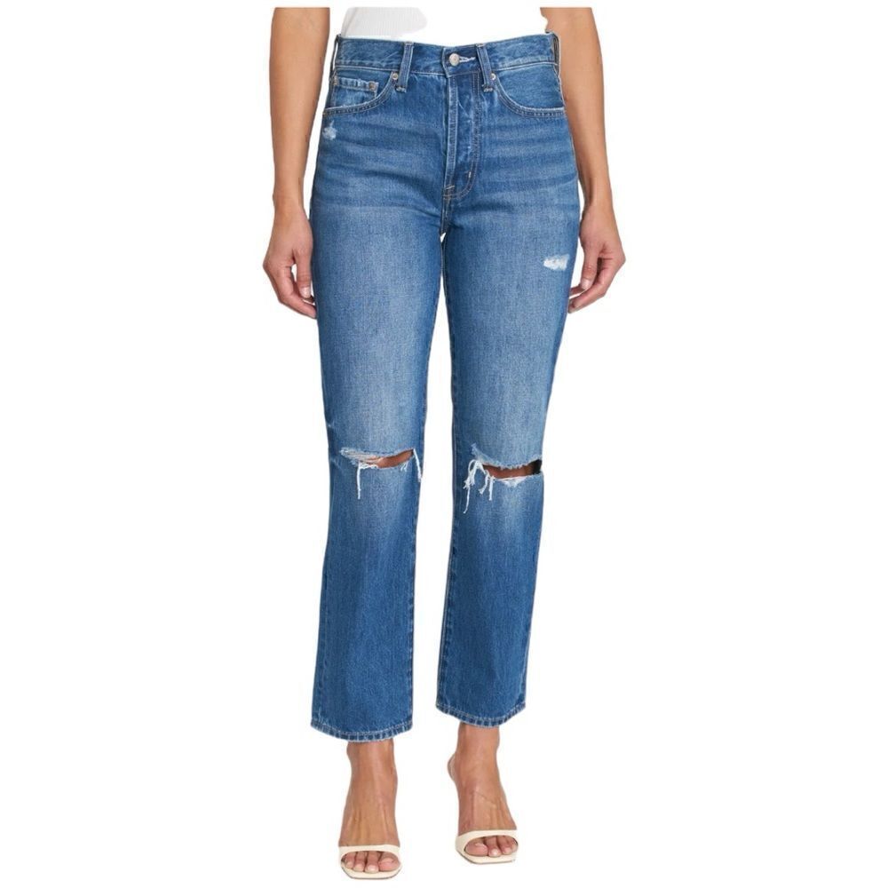 NWT Pistola Carlie High Rise Classic Straight Distressed Ankle